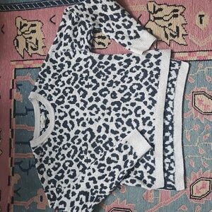 Yet Again Cheetah Print Sweater Size S